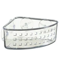 Simply Everyday Suction Plastic Corner Caddy - Clear