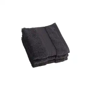 B&M Signature Zero Twist Face Cloth 3pk - Charcoal