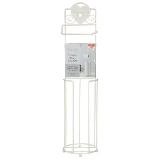 B&M Heart Toilet Roll Caddy - White - Image 3