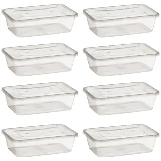 B&M Reusable Food Boxes With Lids 8pk - Image 2