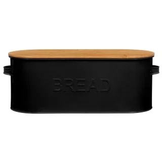B&M The Organised Kitchen Bread Bin - Black