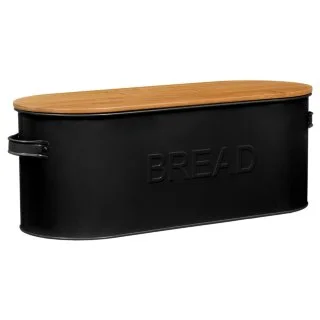 B&M The Organised Kitchen Bread Bin - Black - Image 2