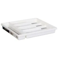 Addis Non-Slip Cutlery Tray - White