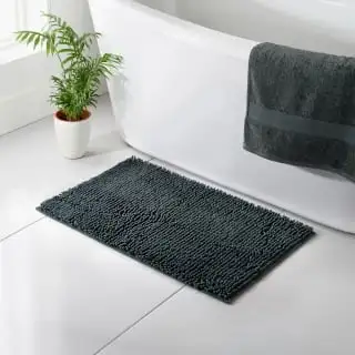 B&M Signature Microfibre Noodle Bath Mat - Charcoal