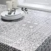 B&M Grey Wipe Clean Printed Tablecloth 132 X 178cm - Geo