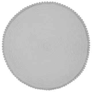 B&M Grey Round Pom Pom Placemats 4pk - Image 3