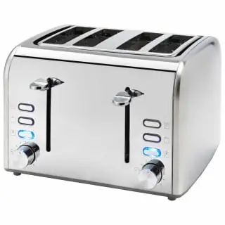 Goodmans 4 Slice Stainless Steel Toaster - Silver - Image 2