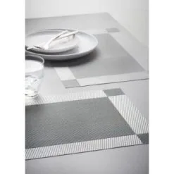 B&M Metallic Woven Placemats - Silver 4pk
