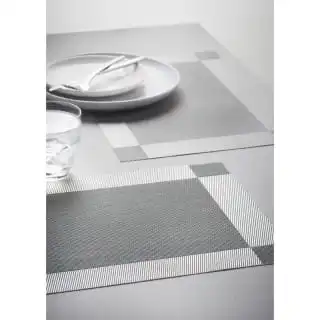 B&M Metallic Woven Placemats - Silver 4pk