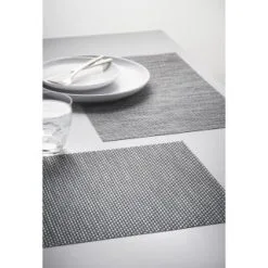 B&M Metallic Woven Placemats - Charcoal 4pk