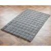 B&M Grid Faux Fur Rug 60 X 110cm - Grey