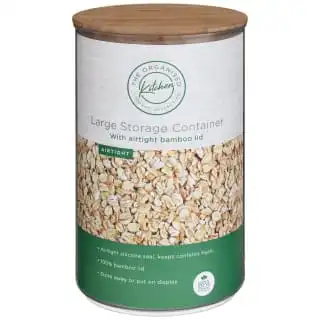 B&M Round Storage Container With Bamboo Lid