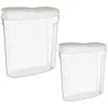 B&M Cereal Storage Container Set 2pk - White