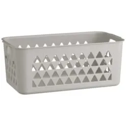 B&M Medium Triangle Cut Out Plastic Storage Box - Grey