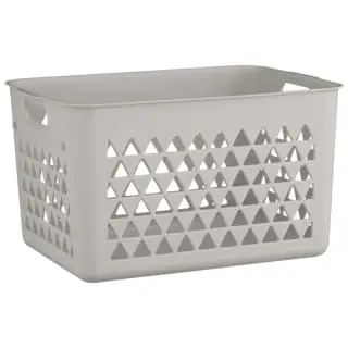 B&M Large Triangle Cut Out Plastic Storage Tub - Grey