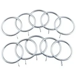 B&M Metal Curtain Rings 10pk - Shiny Nickle