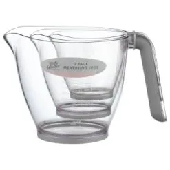 B&M Kitchen Measuring Jugs 3pk - Grey