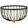 B&M Black Fruit Basket With Wooden Base