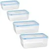 B&M Clip Top Food Containers 4pk - Blue