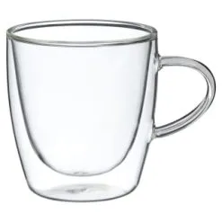 B&M Double Walled Glass Coffee Mug