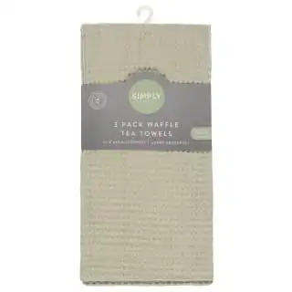 Simply Everyday Waffle Tea Towels 3pk - Sage