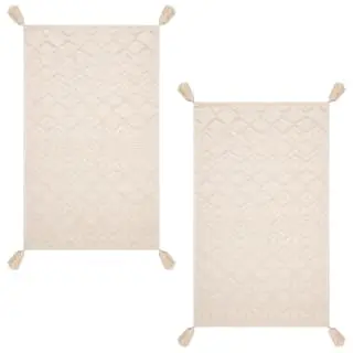 B&M Homestead Embossed Tea Towels With Tassels 2pk - Natural - Image 3