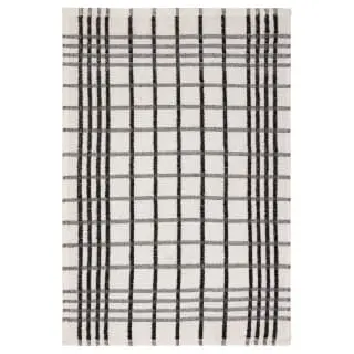 B&M Essentials Check Tea Towels - Black 5pk - Image 2