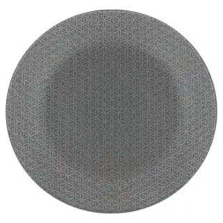 B&M Grey Embossed Dinner Plate 10.5"