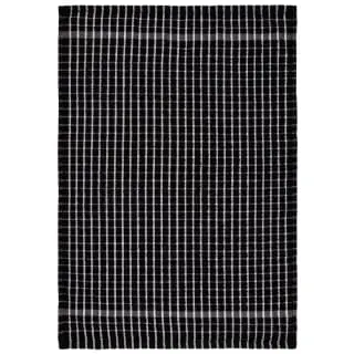 B&M Check Tea Towels - Black 3pk - Image 4
