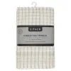 B&M Check Tea Towels - Sage 3pk