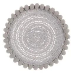 B&M Pom Pom Coasters - Grey 4pk