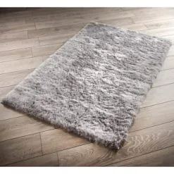 Heritage Collection Silver Shimmer Metallic Rug 100 X 150cm