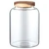 B&M Homestead Large Airtight Glass Jar With Acacia Lid