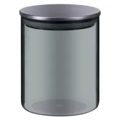 B&M Urban Paradise Small Smokey Glass Jar With Stainless Steel Lid