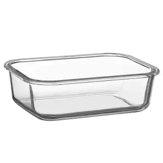 B&M Pink Glass Food Container - Large - Image 2