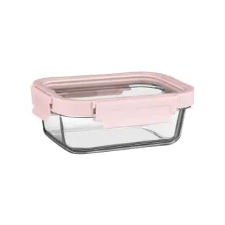 B&M Pink Glass Food Container - Small
