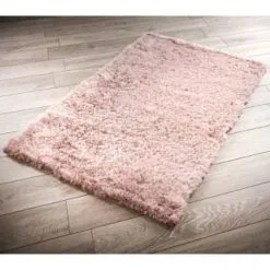 B&M Shimmer Metallic Rug 100 X 150cm - Blush