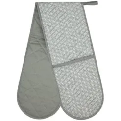 B&M Geo Double Oven Glove - Grey