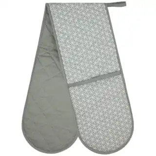B&M Geo Double Oven Glove - Grey