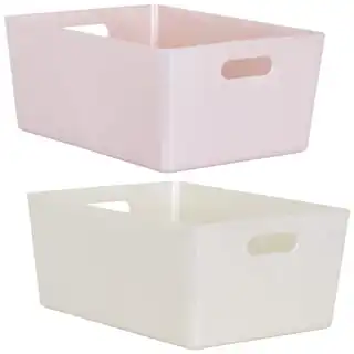 Home Essentials Soho Storage Tub 15 X 35 X 26cm - Cream - Image 3