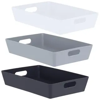 Home Essentials Soho Storage Tray 8 X 35 X 26cm - White - Image 2