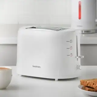 Goodmans Plastic 2 Slice Toaster - White - Image 3