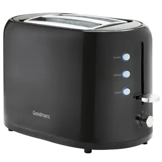 Goodmans Plastic 2 Slice Toaster - Black