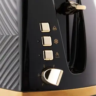 Russell Hobbs Groove Toaster - Black & Gold - Image 2