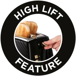 Russell Hobbs Groove Toaster - Black & Gold - Image 5
