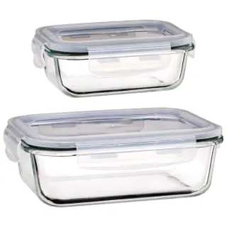 B&M Large Eco Glass Clip Lock Food Container - Image 5