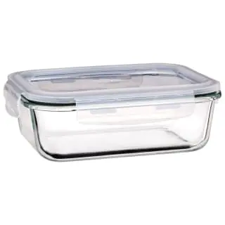 B&M Large Eco Glass Clip Lock Food Container - Image 2