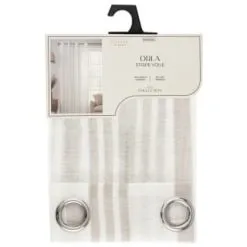 Home & Co Orla Natural Stripe Voile 55 X 90" - White