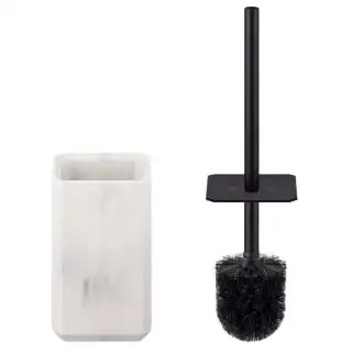 B&M Marble Toilet Brush - White