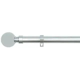 B&M Shiny Nickle Silver Orb Curtain Pole 70 - 120cm - Image 2